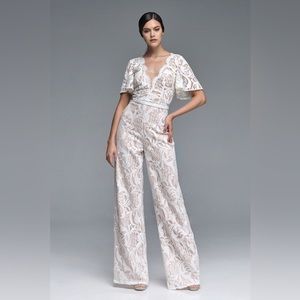 SOLD* Lotus threads Sage white Jumpsuit